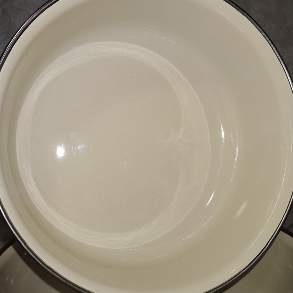 Vintage Enamelware Fruit and Cream Nesting Bowls set of 3 - Picture 6 of 9